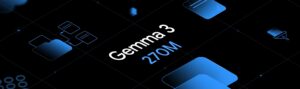 Gemma 3 branding with blue elements